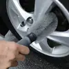 Cepillo para Limpiar Neumáticos de Coche, Cepillo para Limpiar Rines, Cepillo para Limpiar Tapacubos, Herramienta para Lavar Coches, Mango Largo, Cepillo Interior Antideslizante, Cepillo para Neumáticos