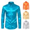 Código europeo transfronterizo comercio exterior Amazon tendencia moda masculina satín discoteca manga larga camisa