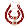 Collar Elegante Retro Multicapa Transfronterizo Set de Collar con Pendientes de Perla Diseño de Nicho Femenino Corazón de Diamante