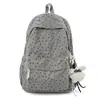 Mochila Escolar para Meninas do Ensino Fundamental, Bonita, Veludo Cotelê, Versátil, Doce, Grande Capacidade, Mochila Leve para Estudantes do Campus