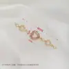 Cadena de Corazón con Zirconia Chapada en Oro de 14 Quilates que Conserva el Color Joyería de Cristal Hecha a Mano DIY Cadena Media de Perlas Borla Accesorios Levantadores