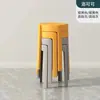 Banqueta redemoinho extra-grossa para uso doméstico na sala de estar, banqueta redonda moderna simples empilhável, banqueta alta de plástico, cadeira de mesa de jantar