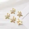 Colgante Chapado con Diamantes Full Diamond Serie Océano Concha Caracola Estrella de Mar Vieira Accesorios de Joyería Colgante para Collar DIY