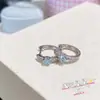 Brinco de Argola Estrela Preto Rosa Doce Frio Coração de Menina Estrela de Cinco Pontas Geométrica Argola de Orelha Zircônia Estrela Simples Versátil