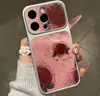 Funda de teléfono de rosa roja degradada, adecuada para iPhone 16 Pro Max y teléfonos Apple 17; electrochapado para una transformación rápida