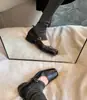 Zapatos de tacón alto para mujer de piel de caballo lavada súper suave con punta cuadrada, correa de hebilla vintage, tacón grueso, corte bajo, adecuados para ir al trabajo, zapatos Mary Jane