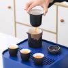 Juego de té Yugruiyouxing, tetera portátil, juego de té de kung fu, ideal para el hogar, regalo de negocios, bandeja de té con logotipo