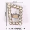 Diámetro interior 11 mm Hebilla japonesa cuadrada ovalada con hebilla de cuero de diamante hebilla colgante chapada en oro de fábrica en stock hebilla decoración de zapato