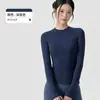 Top de yoga de manga larga para mujer, ajustado, camiseta de fitness que ciñe la cintura, versátil para el uso diario, adelgazante, oculta la grasa corporal y top deportivo reductor de abdomen