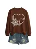 Amazon eBay Estación Independiente Moda Casual Temperamento Corazón Flor Estetoscopio Estilos Otoño Invierno Diferentes Sudaderas con Capucha