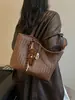Bolsa Feminina Transfronteiriça Moda para o Trabalho Bolsa de Ombro Henggeng Novo Estilo Personalidade Grande Capacidade Bolsa de Ombro Único Bolsa Tote Tendência Temperamento