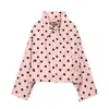 Primavera 2026 Nuevo Estilo Moda Europea y Americana Versátil Manga Larga Chaqueta Rosa de Puntos 4341730