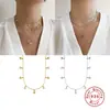 Prata Esterlina S925 Estrela Diamante Único Estilo Empilhado Corrente da Clavícula Estilo Coreano Design Fashion Sense INS Luxo Leve Colar de Alta Qualidade