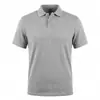 Camisa Polo Casual de Verano para Hombre, Tejido Jacquard de Punto, Holgada, Botones, Manga Corta, Europea y Americana, Transfronteriza, Venta al por Mayor
