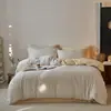 Juego de Cama de Cuatro Piezas de Felpa de Leche con Tallado de Lujo Ligero para Otoño e Invierno Almacenamiento de Calor y Calidez Suministro para Transmisión en Vivo Dropshipping