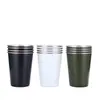 Copo de Inox 304 Reto Mais Vendido, Copo de Cerveja para Exterior, Copo de Água de Camada Única, Copo Simples Pint, Estilo Camping Piquenique Bebida Fria