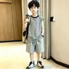 Conjunto de Ropa de Verano para Niños 2026 Nuevo Verano Chaleco sin Mangas Camiseta sin Mangas Niños Grandes Estilo Verano Niños Deportivo Genial Guapo