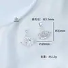 Moderna Cadena de Plata y Oro que Conserva el Color Colgante de Cisne Microincrustado con Circonita Nicho Versátil Accesorios de Joyería DIY