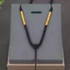 Cordão Simples 2mm Jade Dourado Jade de Cera Pingente Pingente Corda de Palha Ajustável para Homens e Mulheres