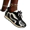 Zapatillas de cuero para mujer superventas transfronterizas primavera 2026 suela blanda lazo de cuentas malla deportiva casual comodidad