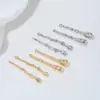 Accesorios para Aretes al por Mayor Chapado en Oro de 14K Lava Líquida Colgante Largo Charms para Aretes DIY Piezas de Joyería
