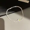 Pulsera de Flor de Cristal de Colores, Pulsera con Broche de Flor de Circonita, Sencilla, Moderna, Exquisita, Lujo Ligero, Joyería de Gama Alta al por Mayor
