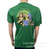 Camiseta de poliéster con cuello redondo de 120 g, impresión de cuerpo completo, secado rápido, para comercio exterior, con logotipo personalizado.