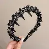 Diadema elegante con malla para mujer con dientes, antideslizante, nuevo modelo 2026, diadema de peine dentado de corona alta, accesorio para el cabello para mujer