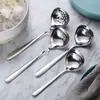 Acero Inoxidable 304 Montado en Pared Cuchara Multiusos Cuchara para Sopa Cuchara para Salsa Cuchara Creativa para Sopa Cuchara para Sopa de Fondo Profundo Olla Caliente Cáscara de Sopa Fuga