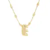 Venta Caliente Transfronteriza Nuevo Colgante de Burbuja Brillante Letra P del Alfabeto Inglés Cobre Chapado en Oro Collar Simple Popular Accesorios para la Mano