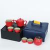 Juego de Té de Viaje para Coche Traje Taza Express Juego Pequeño Caja de Almacenamiento Tetera Portátil para Exterior Taza de Té Juego de Té Kung Fu
