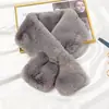 Bufanda con Cuello de Piel Sintética de Conejo Rex para Mujer, Estilo Coreano, Linda, Versátil, Cruzada, Otoño e Invierno, Celebridad de Internet, Protección para el Cuello, Felpa Engrosada