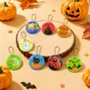 Colgante Llavero de Halloween en Stock, Impresión Redonda de PVC, Llavero de Decoración para Regalo de Fiesta de Halloween