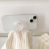 Soporte de airbag para teléfono móvil adhesivo retráctil redondo lentejuela brillante pequeño fresco soporte de escritorio para mujeres