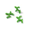 Pingente de Cachorro Balão de Liga Colorida Macaron Brincos Charme de Cachorro Balão Acessórios para Chaveiro Colar