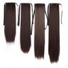 Peluca de Seda de Alta Temperatura Peluca de Cola de Caballo Falsa para Mujer Cabello Lacio de Longitud Media Cola de Caballo con Cordones Invisible Natural Tratamiento para la Cola de Caballo