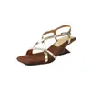 Primer Encuentro con la Elegancia de Estilo Francés de la Temporada: Sandalias de Cuña Tejidas Versátiles, Impresionantemente Hermosas, Súper Atractivas, con Suela Suave y Cómodas para Mujer, Perfectas para Salidas de Verano