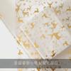 Papel de embrulho para presente, estilo europeu e americano, com padrão de estrela de veado, padrão de bronzeamento em ouro branco, 61