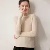 Suéter de cachemira para mujer, 100% cachemira pura, prenda de alta calidad, cuello alto, corte ajustado, suéter de punto, top base ajustado