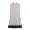 Comercio Exterior Transfronterizo Ropa de Mujer 2026 Nuevo Estilo Europeo y Americano Mini Vestido de Encaje Patchwork a la Moda 2391399