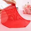 Uma geração de calcinhas de renda totalmente transparentes sem entrepernas para mulheres, peça única, tamanho grande