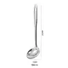 Colher de Sopa de Aço Inoxidável, Escorredor, Colher para Fondue, Cabo Longo, Uso Doméstico e em Restaurantes, Utensílios de Cozinha Resistentes a Altas Temperaturas, Colher com Filtro Espessada, Concha para Sopa