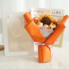 Buquê de Girassol Tricotado para o Dia dos Professores Transfronteiriço, Presente de Flor Artificial de Lã, Lembrança de Flor Preservada de Acrílico Atacado