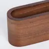 Caixa de Cartões de Visita de Madeira Maciça Porta-Cartões de Visita Personalizado para Mesa Porta-Cartões de Visita de Madeira para Recepção Suporte de Exibição de Cartões de Visita de Madeira de Faia Nogueira