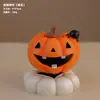 Enfeite Criativo de Fantasma para Halloween: Segurando Café, Abóbora, Tocando Piano, Lendo um Livro - Acessórios Decorativos Fofos, Artesanato em Resina Pintada