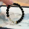Pulsera de Cristal Verde Fantasma Natural para Mujer, Pulsera de Obsidiana Negra, Nuevo Estilo Chino, Regalo para Mejor Amiga, Mayoreo