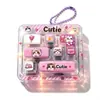 Chaveiro Teclado Descompressão Série de Natal 7 Teclas, um Brinquedo Fidget Divertido e Aliviador de Estresse para Crianças, um Pingente Criativo para Mochila