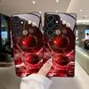 Adequado para Capa de Celular Samsung S26Ultra A90 Vidro Temperado A16 Cereja Capa Protetora A07 Rosa A17 Capa Rígida