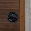 Cerradura de Puerta con Anilla de Acero Inoxidable, Cerradura de Manija Gruesa de un Solo Lado para Puerta de Baño, Cerradura de Puerta Redonda Empotrada Invisible para Pared de Fondo
