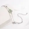 Pulsera Popular de Trébol de Cuatro Hojas Transfronteriza para Mujer, Tendencia de Moda de Lujo Ligero, Sensación de Gama Alta, Diseño de Nicho, Pulsera de Estilo Nuevo